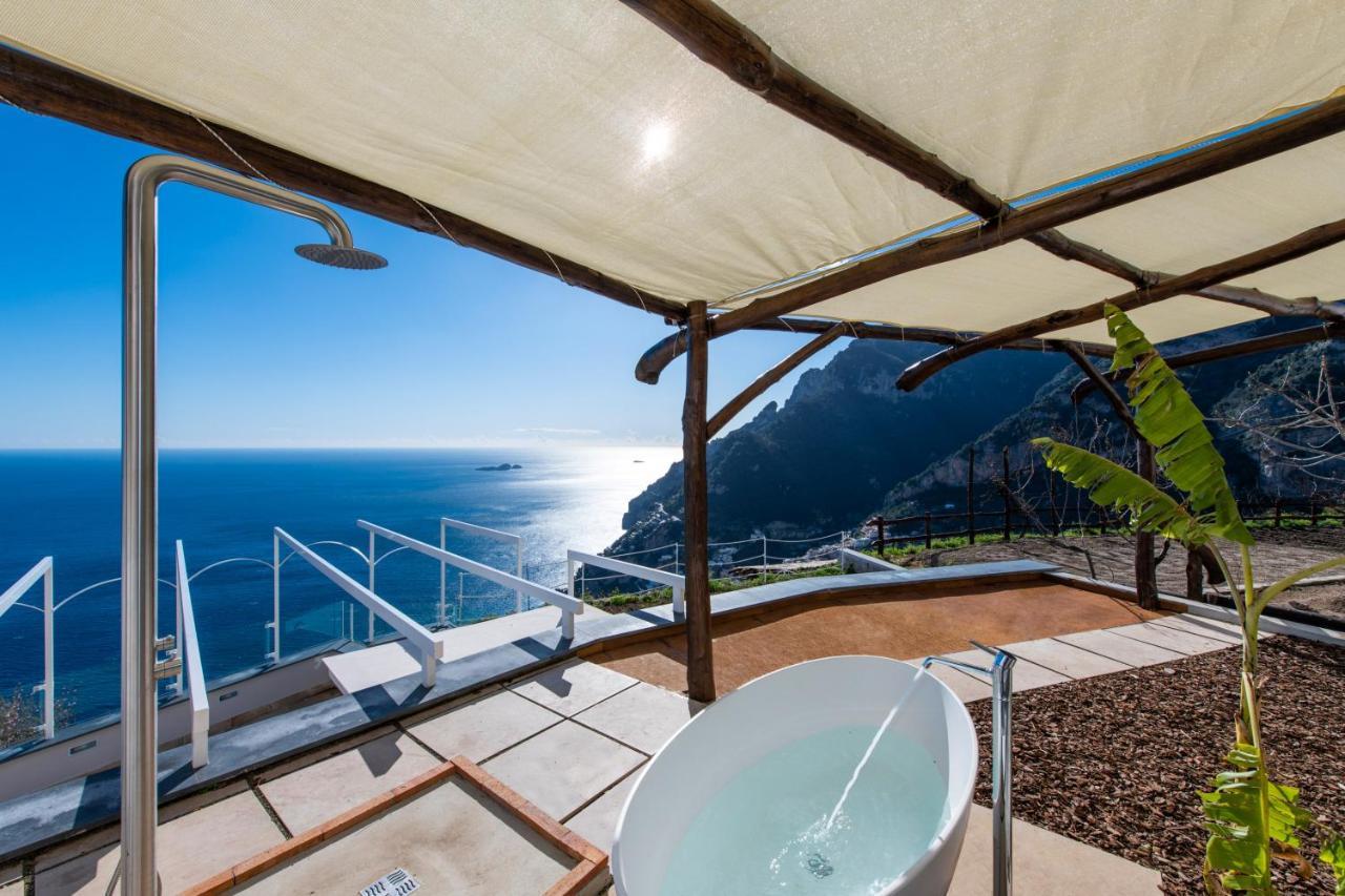 Villa La Tagliata Spectacular Jacuzzi Tub Amazing View And Private Parking Garage Positano Exteriör bild