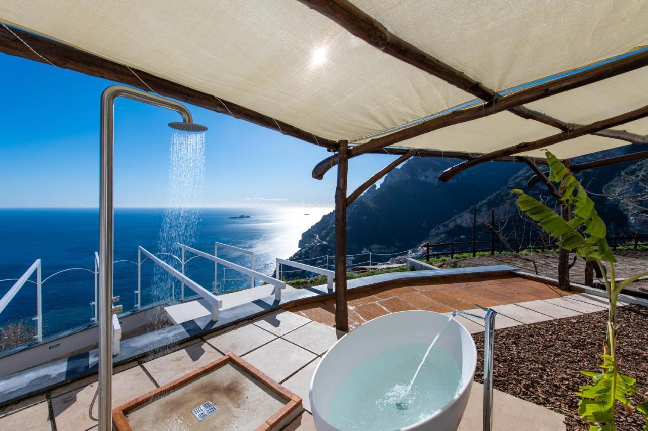 Villa La Tagliata Spectacular Jacuzzi Tub Amazing View And Private Parking Garage Positano Exteriör bild